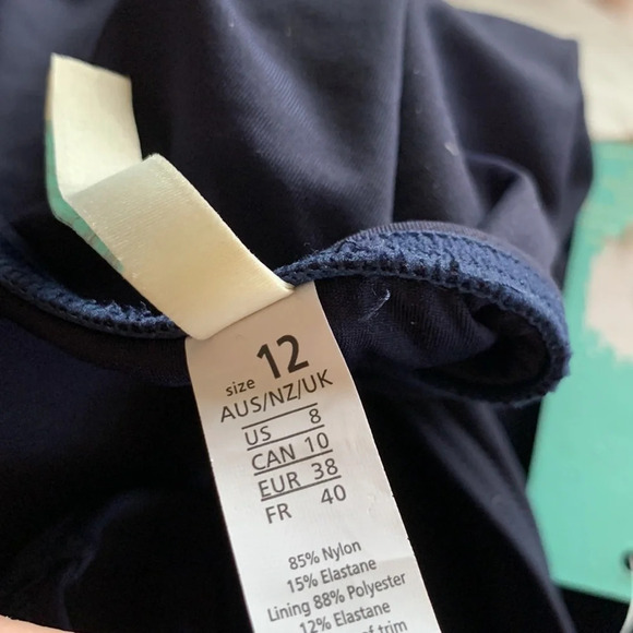 Sea Level Twist Front Multifit Tankini Swim Top Navy Size 8 NWT - Picture 7 of 10